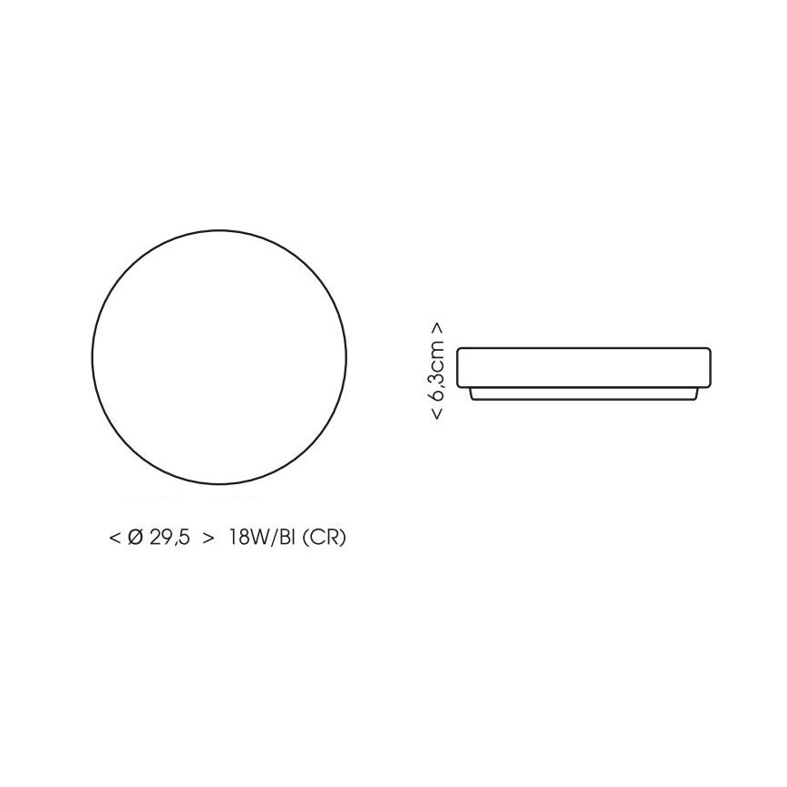 LED Kopalniška stropna svetilka LIRA LED/18W/230V 4000K pr. 29,5 cm IP44 bela