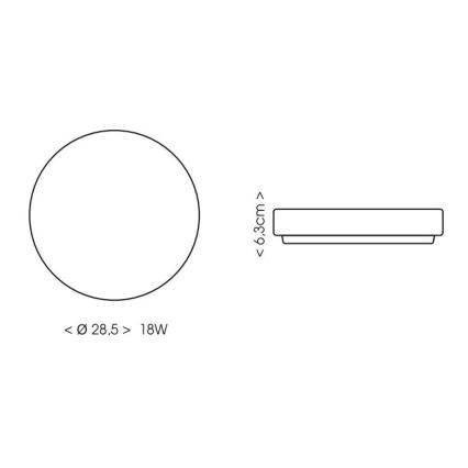 LED Kopalniška stropna svetilka LIRA LED/18W/230V 4000K pr. 28,5 cm IP44