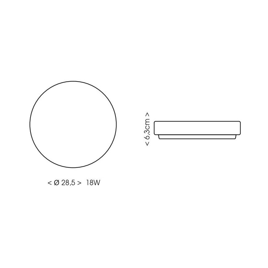 LED Kopalniška stropna svetilka LIRA LED/18W/230V 4000K pr. 28,5 cm IP44