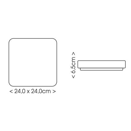 LED Kopalniška stropna svetilka LUKY LED/12W/230V 4000K 24x24 cm IP44