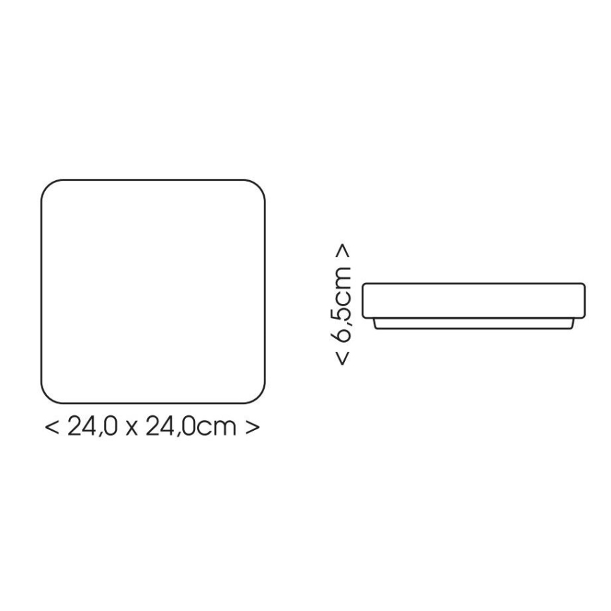LED Kopalniška stropna svetilka LUKY LED/12W/230V 4000K 24x24 cm IP44