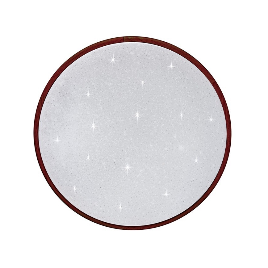LED Zatemnitvena stropna svetilka LENA LED/24W/230V 3000-6500K hrast + Daljinski upravljalnik