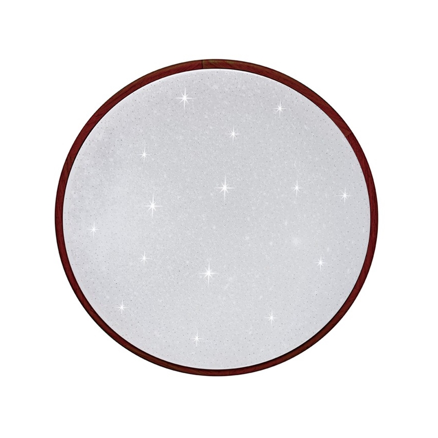 LED Zatemnitvena stropna svetilka LENA LED/60W/230V 3000-6500K hrast + Daljinski upravljalnik