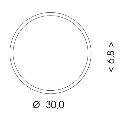 LED Zunanja stropna svetilka MARTIN LED/15W/230V 3000/4000K pr. 30 cm IP65 črna