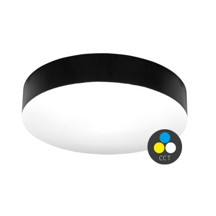 LED Kopalniška stropna svetilka MAKARON LED/24W/230V 3000/4000/6000K pr. 30 cm IP44 črna
