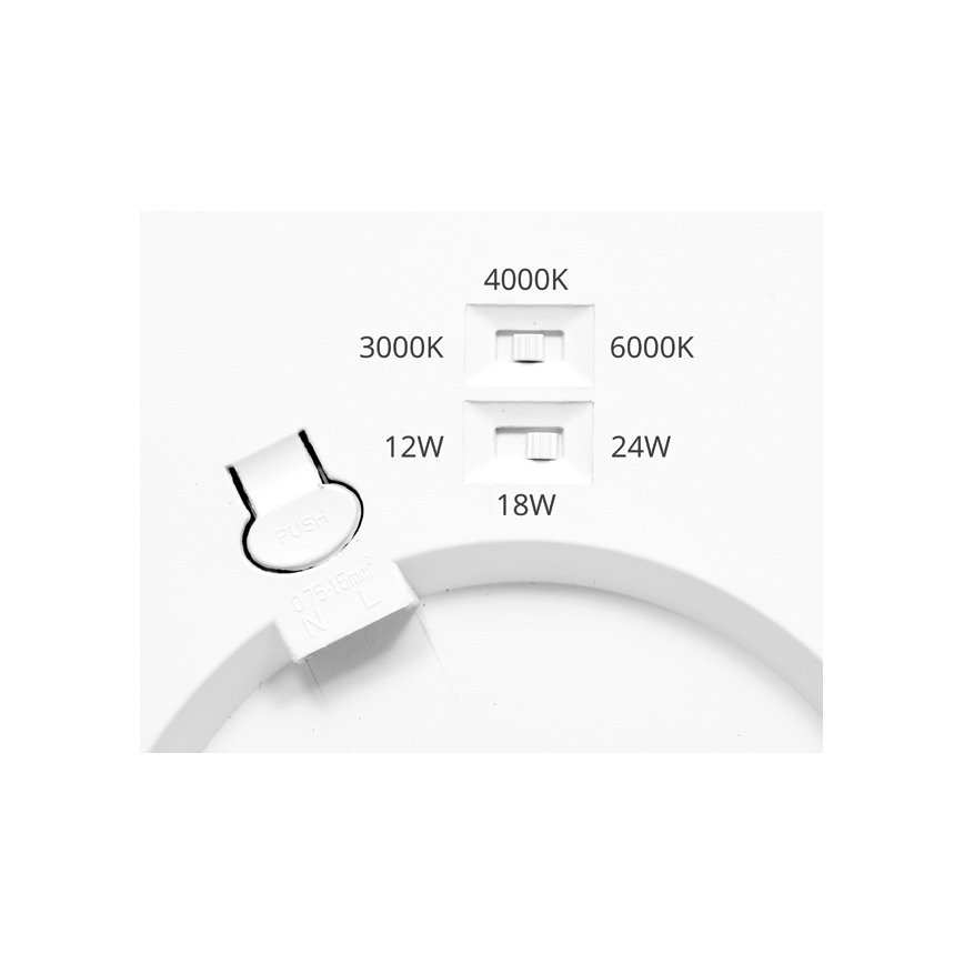 LED Zatemnitveni panel LEXA LED/12/18/24W/230V 3000/4000/6000K pr. 30 cm bela