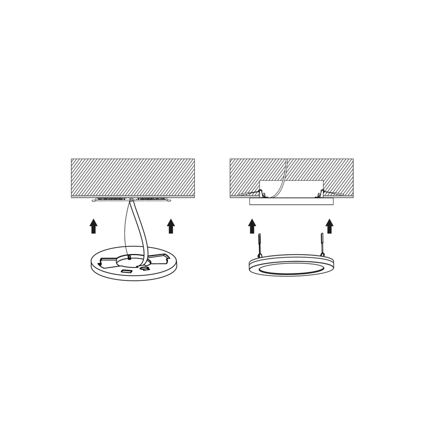 LED Zatemnitveni panel LEXA LED/12/18/24W/230V 3000/4000/6000K pr. 30 cm bela