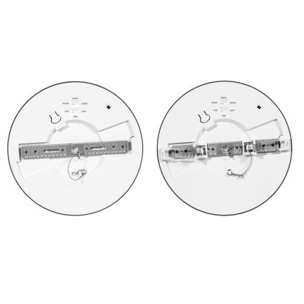 LED Zatemnitvena vgradna svetilka s senzorjem LEXA LED/12/18/24W/230V 3000/4000/6000K pr. 30 cm črna