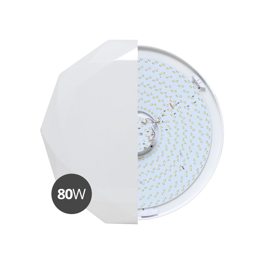LED Zatemnitvena stropna svetilka DIAMANT LED/80W/230V + Daljinski upravljalnik