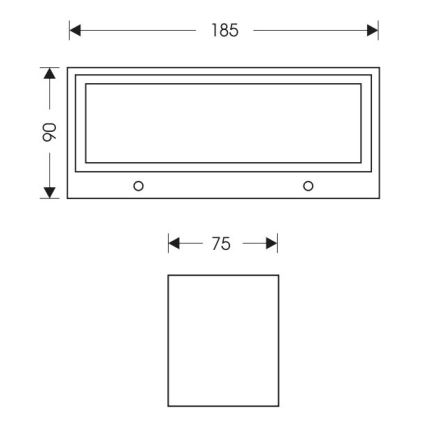 LED Zunanja stenska svetilka OSKAR LED/12W/230V 4000K IP54