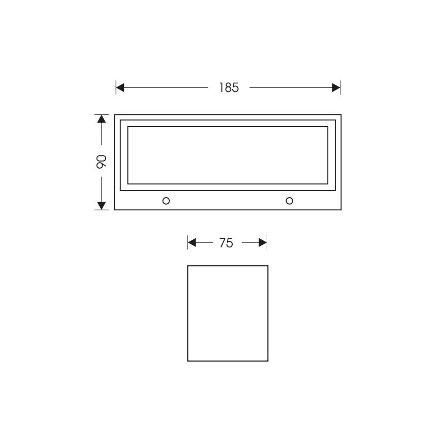 LED Zunanja stenska svetilka OSKAR LED/12W/230V 4000K IP54