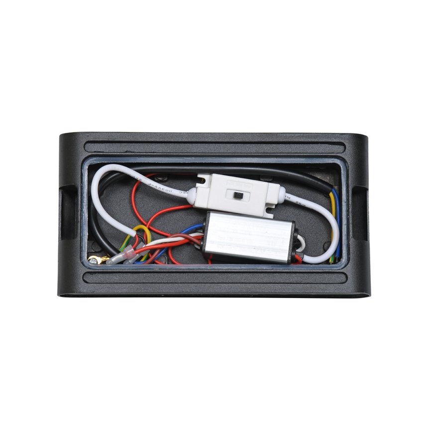 LED Zunanja stenska svetilka BRICK 2xLED/6W/230V 3000/4000/6500K IP65 črna