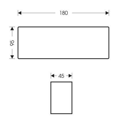 LED Zunanja stenska svetilka BRICK 2xLED/6W/230V 3000/4000/6500K IP65 črna