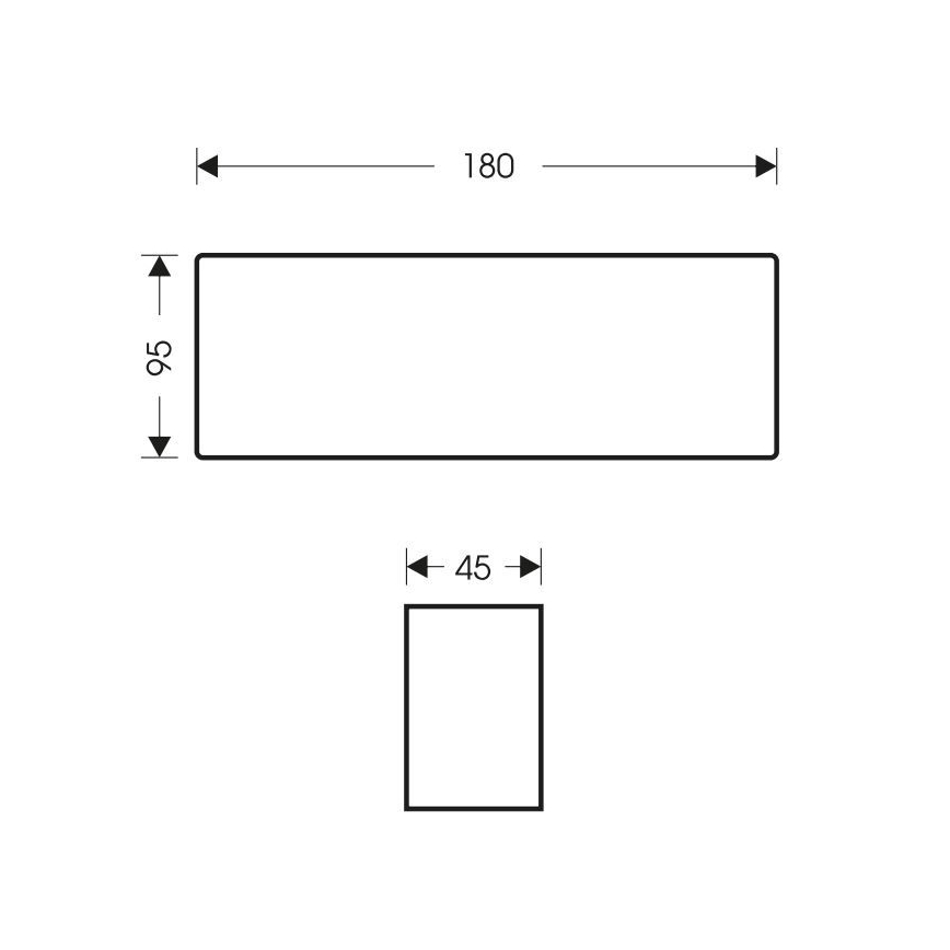 LED Zunanja stenska svetilka BRICK 2xLED/6W/230V 3000/4000/6500K IP65 črna