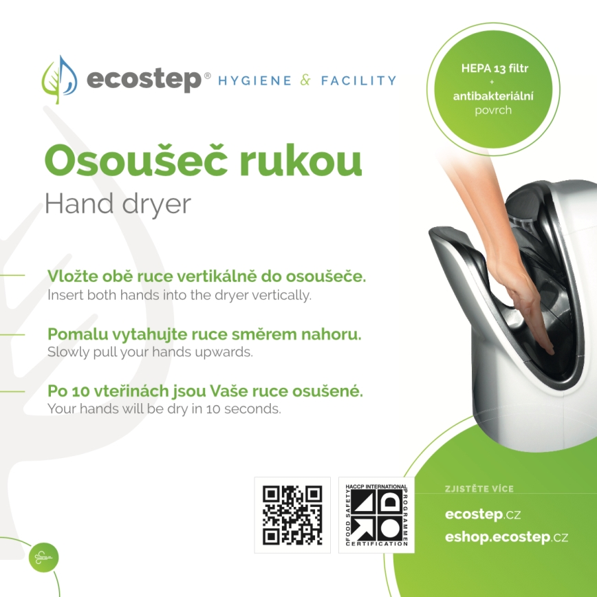 EcoStep 100001 - Informacijska tabla za sušilnik rok R1.1 CZ/ENG