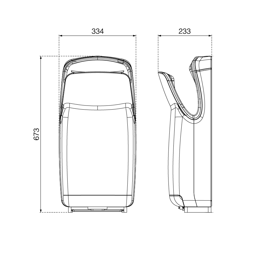 EcoStep 10007 - Sušilnik za roke R1.1 750/1000W/230V črn