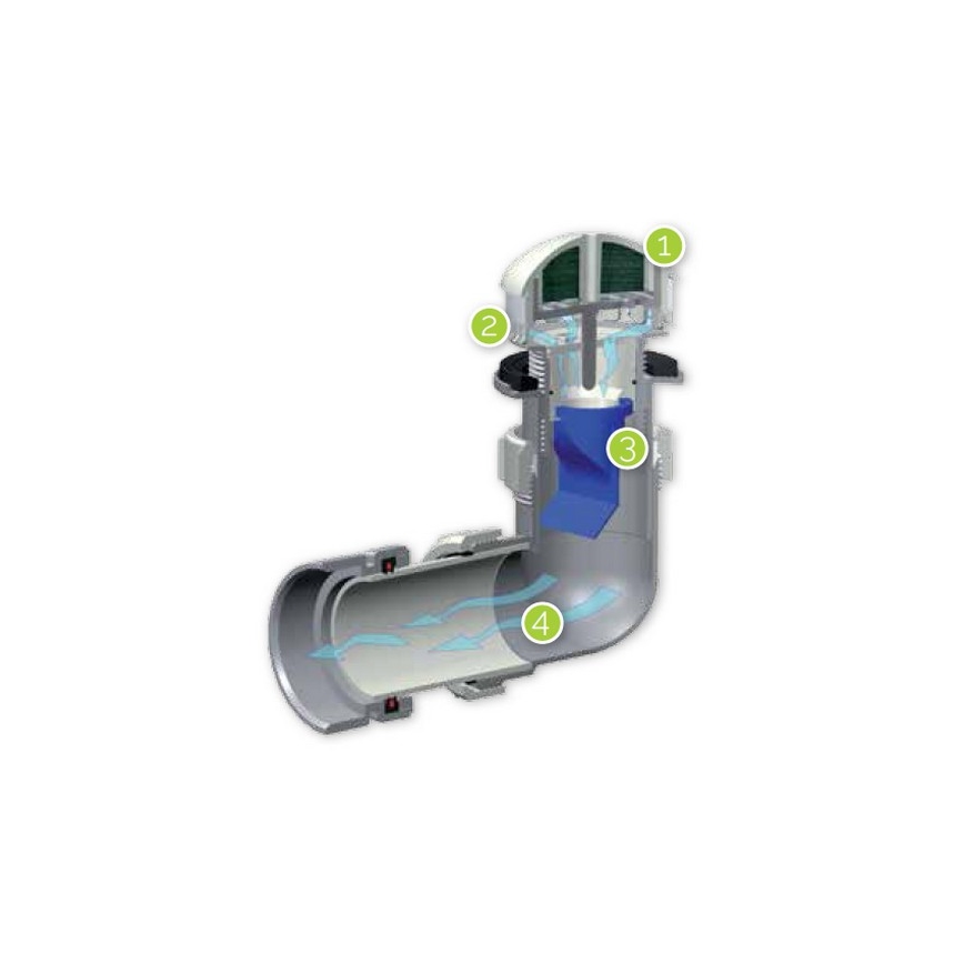 EcoStep 30011 - Pisoar brez vode P1.1 keramika/bela