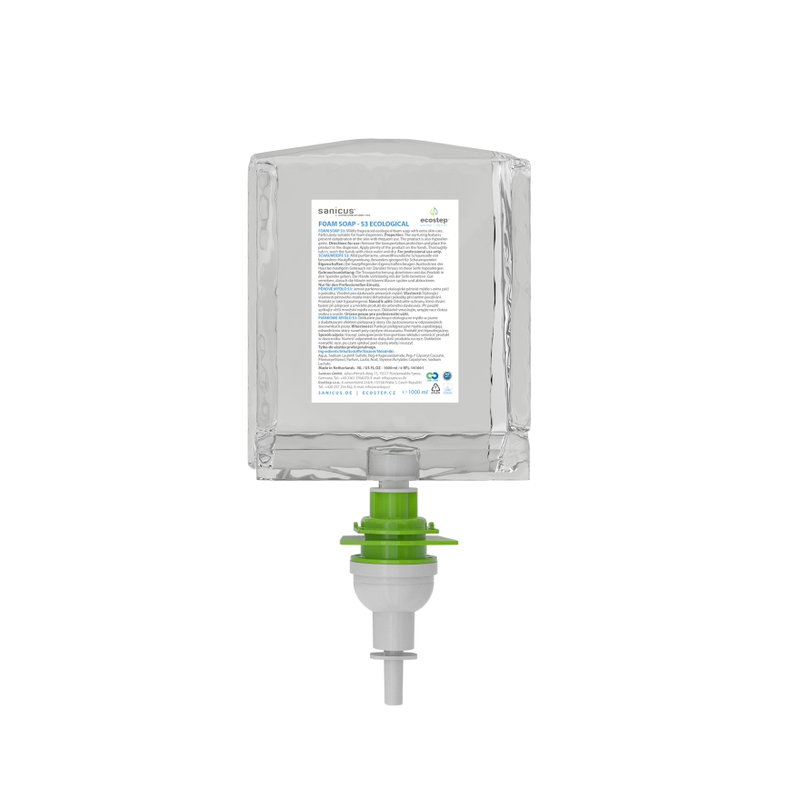 EcoStep 50051 - Brezdotikni dozator mila S3 1000 ml 4xAA bela