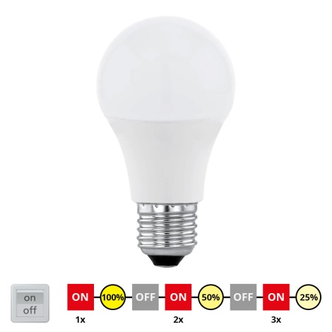 EGLO 11562 - LED Žarnica ciklično zatemnitvena E27/10W/230V - STEPDIMMING nevtralna