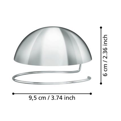 Eglo 11907 - Okrasna spherical cap za žarnica G95 sijajni krom