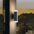 Eglo 13709 - LED zunanja stenska svetilka RIGA 2xGU10/4,6W/230V IP44 črna