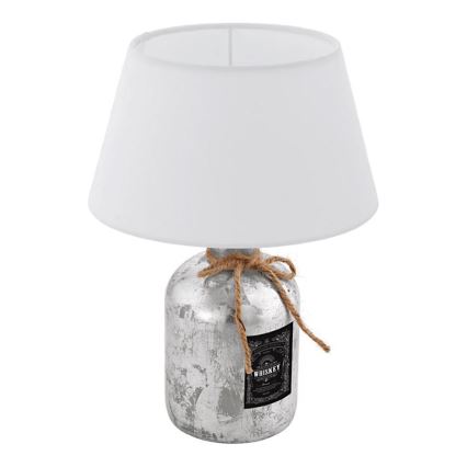 Eglo 202115 - Namizna svetilka MOJADA 1xE27/40W/230V bela