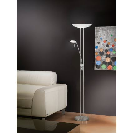 Eglo 25869 - Zatemnitvena stoječa svetilka BAYA 1xR7s/230W/230V + 1xG9/33W mat krom