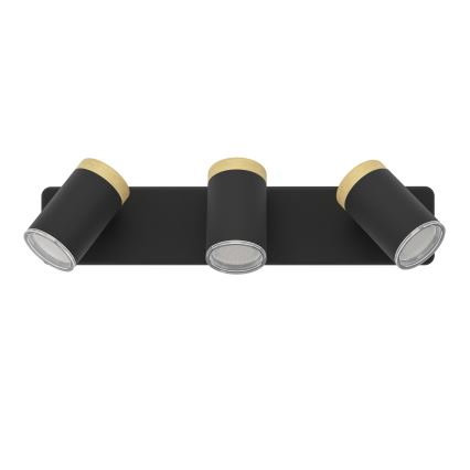 Eglo - Kopalniško točkovno svetilo 3xGU10/3W/230V IP44 črna/bež