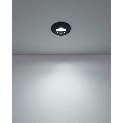 Eglo - Komplet 10x LED vgradnih stropnih svetilk LED/4,9W/230V 2700/4000/6500K premer 9 cm črna