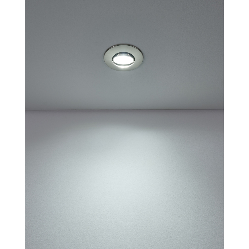 Eglo - komplet 3x LED vgradnih stropnih svetilk LED/4,9W/230V 2700/4000/6500K premer 9 cm mat krom