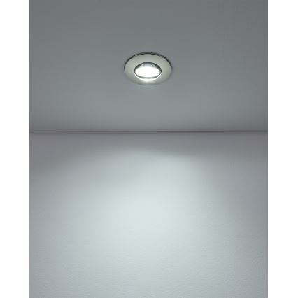 Eglo - KOMPLET 5× vgradnih stropnih LED svetilk LED/4,9W/230V 2700/4000/6500K premer 9 cm matni krom