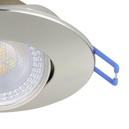 Eglo - Komplet 7 vgradnih LED stropnih svetilk LED/4,9W/230V 2700/4000/6500K, premer 9 cm, matni krom