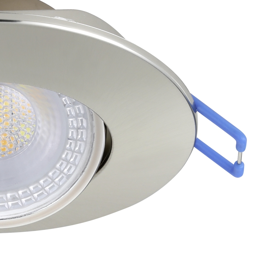 Eglo - Komplet 7 vgradnih LED stropnih svetilk LED/4,9W/230V 2700/4000/6500K, premer 9 cm, matni krom