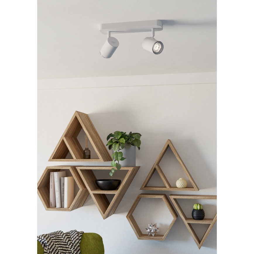 Eglo - Kopalniško točkovno svetilo 2xGU10/5W/230V IP44 belo