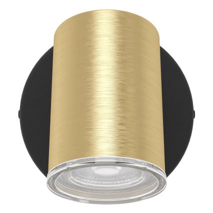Eglo - Kopalniško stensko točkovno svetilo 1xGU10/5W/230V IP44 črno/zlato