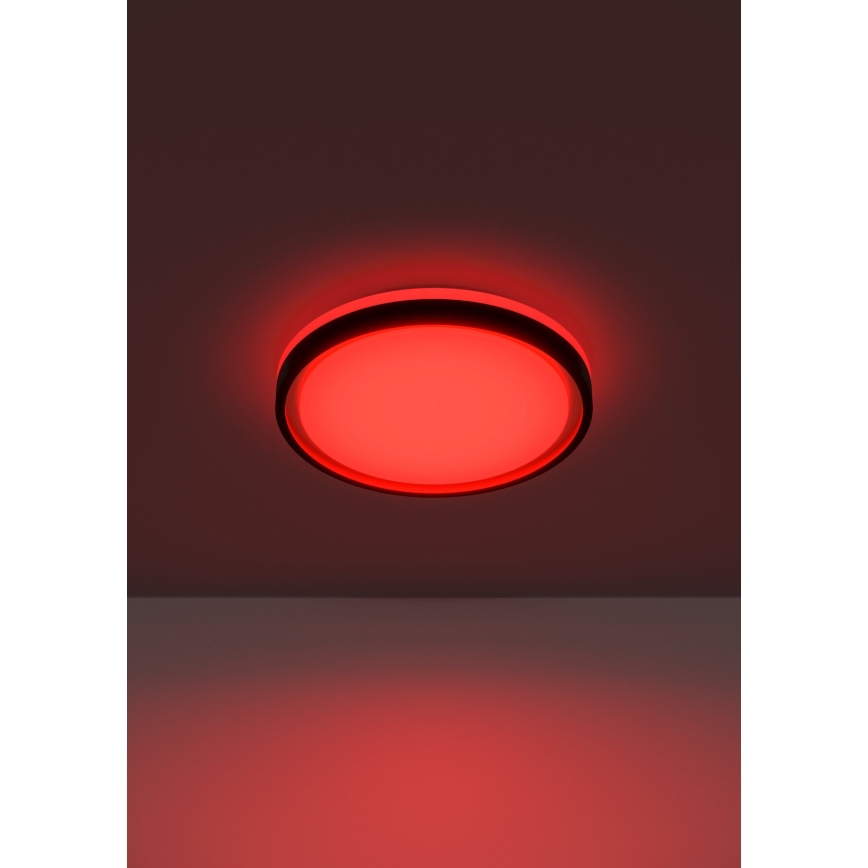 Eglo 300684 - LED RGBW zatemnljivo stropno svetilo MALERAMARA-Z LED/14W/230V 2700-6500K premer 35,7 cm črna/zlata + daljinski upravljalnik