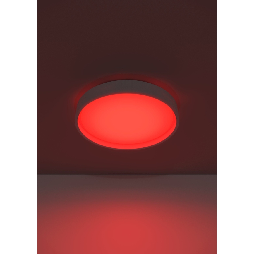 Eglo 300686 - LED RGBW zatemnljivo stropno svetilo MASSIGNANO-Z LED/18,5W/230V 2700-6500K premer 40 cm bela + z daljinskim upravljalnikom