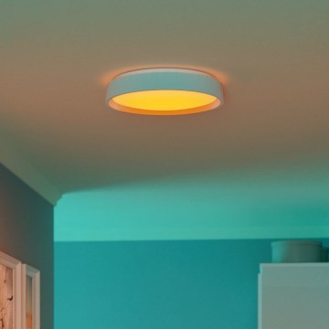 Eglo 300686 - LED RGBW zatemnjivo stropno svetilo MASSIGNANO-Z LED/18,5W/230V bela + daljinski upravljalnik