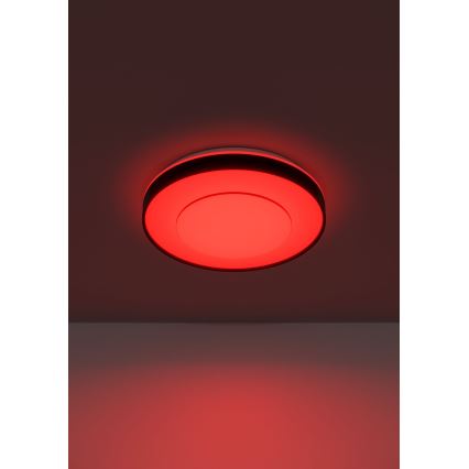 Eglo 300688 - LED RGBW zatemnljivo stropno svetilo MONTERIGGIONI-Z LED/18,5W/230V 2700-6500K premer 38,4 cm črna + daljinski upravljalnik