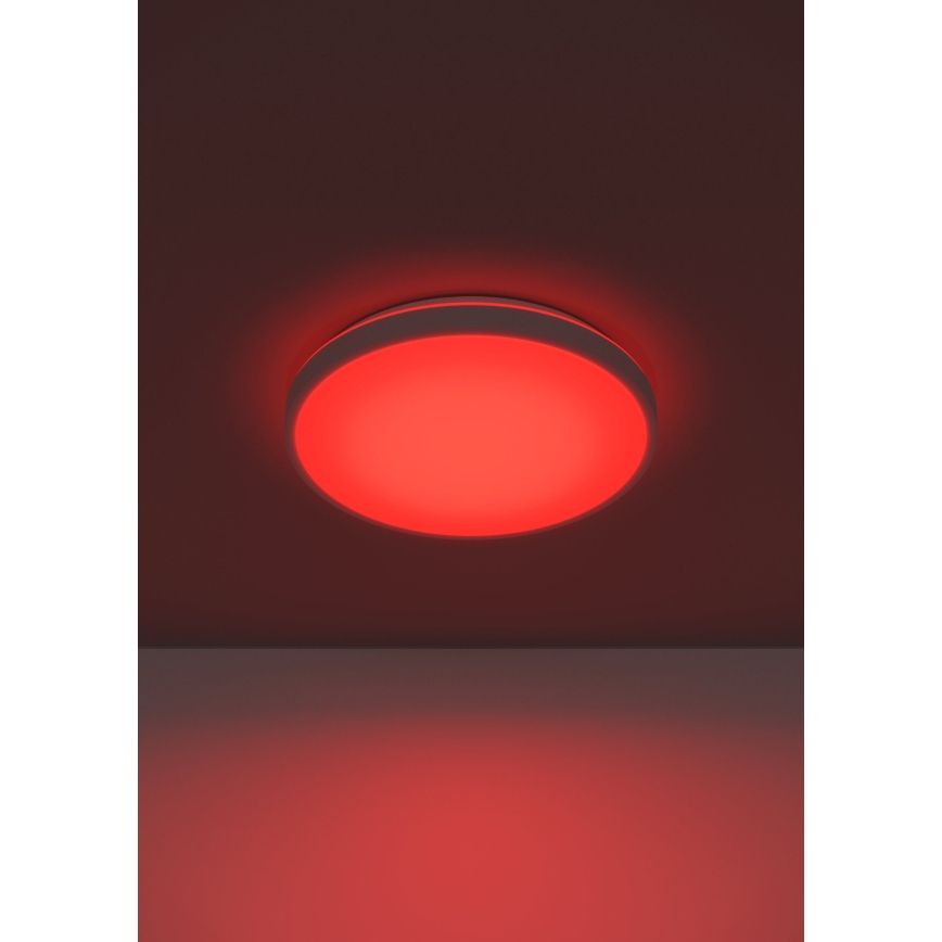 Eglo 300689 - LED RGBW stropna svetilka MONTARELLINO-Z, z možnostjo zatemnitve, LED/18,5W/230V 2700-6500K Ø 38,7 cm, bela + daljinski upravljalnik
