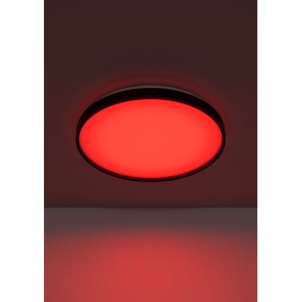 Eglo 300692- LED RGBW zatemnljivo stropno svetilo MOZONCILLO-Z LED/28,3W/230V 2700-6500K premer 48,4 cm črna + daljinski upravljalnik