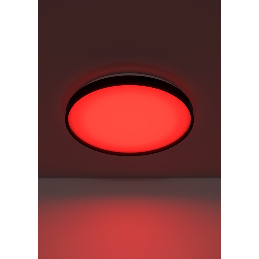 Eglo 300692- LED RGBW zatemnljivo stropno svetilo MOZONCILLO-Z LED/28,3W/230V 2700-6500K premer 48,4 cm črna + daljinski upravljalnik