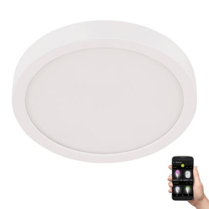 Eglo - LED Kopalniška stropna svetilka LED/20,5W/230V IP44 bela