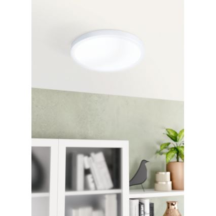 Eglo - LED Kopalniška stropna svetilka LED/20,5W/230V IP44 bela