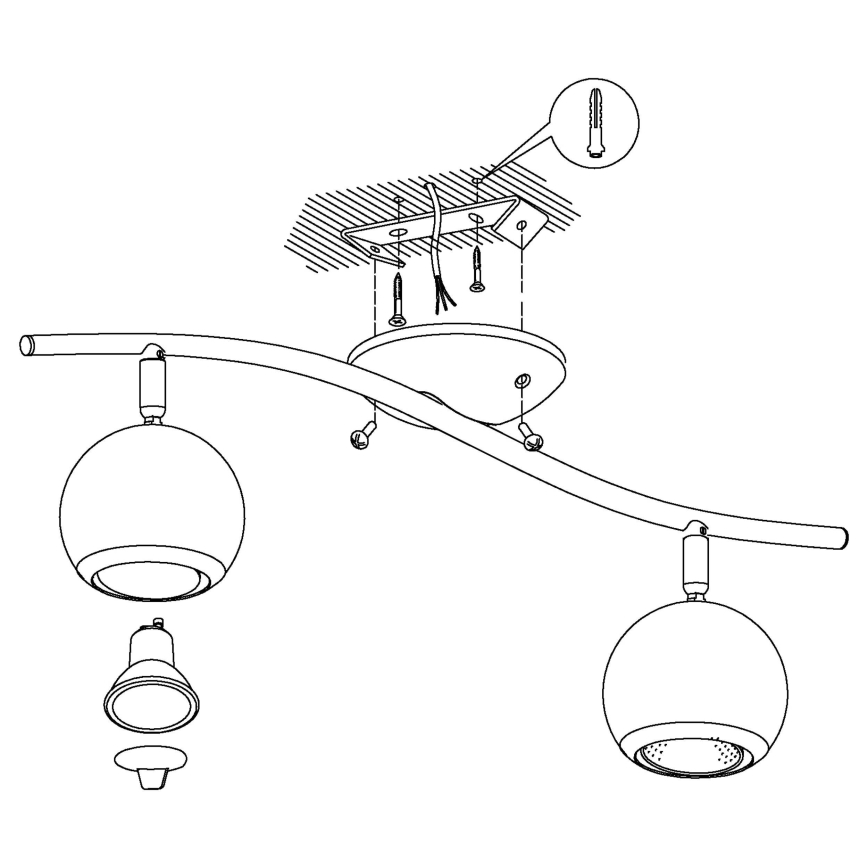 Eglo - LED Reflektor 2xGU10/3W LED