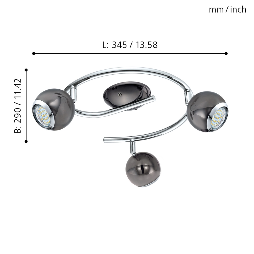 Eglo - LED Reflektor 3xGU10/3W LED