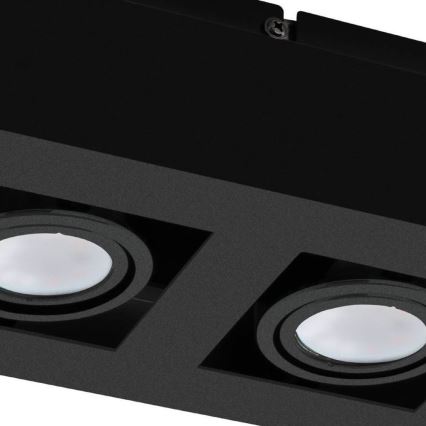 Eglo 31063 - LED točkovna svetilka MENDOZA 2xLED/4,7W/230V 3000K črna