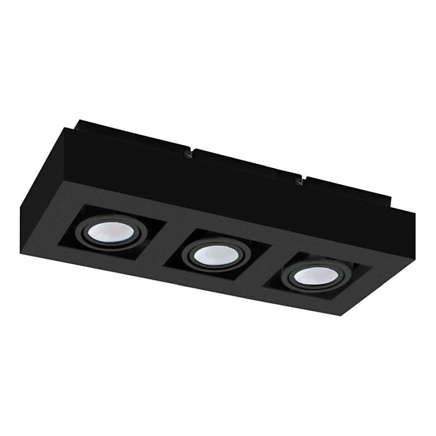 Eglo 31064 - LED točkovna svetilka MENDOZA 3xLED/4,7W/230V 3000K črna