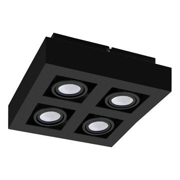 Eglo 31065 - LED točkovna svetilka MENDOZA 4xLED/4,7W/230V 3000K črna