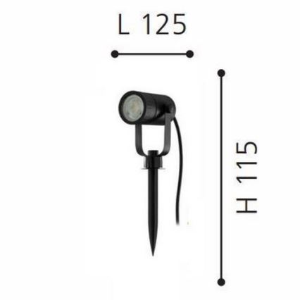 Eglo 31374 - LED RGBW Zatemnitvena zunanja svetilka NEMA-Z 1xGU10/5W/230V 2700-6500K IP65 črna
